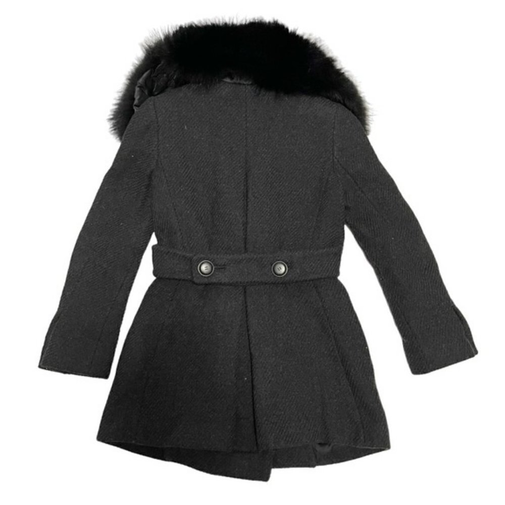 Prada Black Northern Racoon Dyed Fur Pea Coat IT 38/ US 2 - Picture 2 of 15